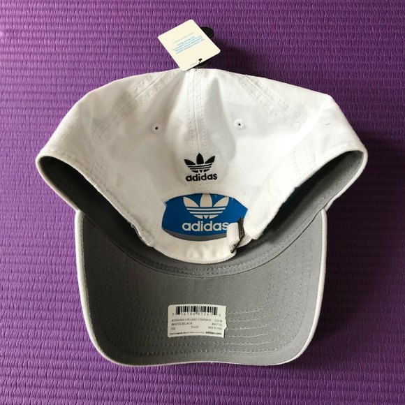 Adidas Originals Trefoil Relax StrapBack Cotton White Sport Cap Adjustable Hat - Picture 7 of 10